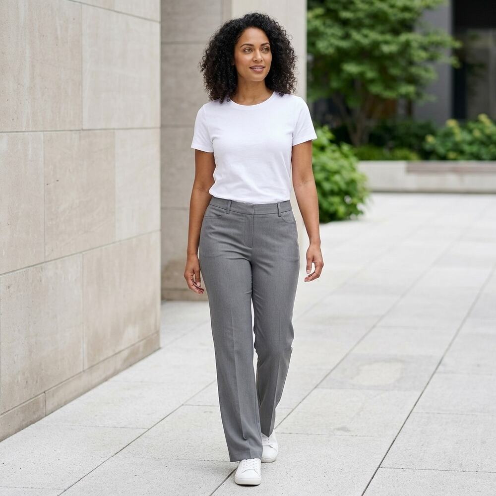 Calvin Klein Gray Stretch Pants Womens Woven Size 8